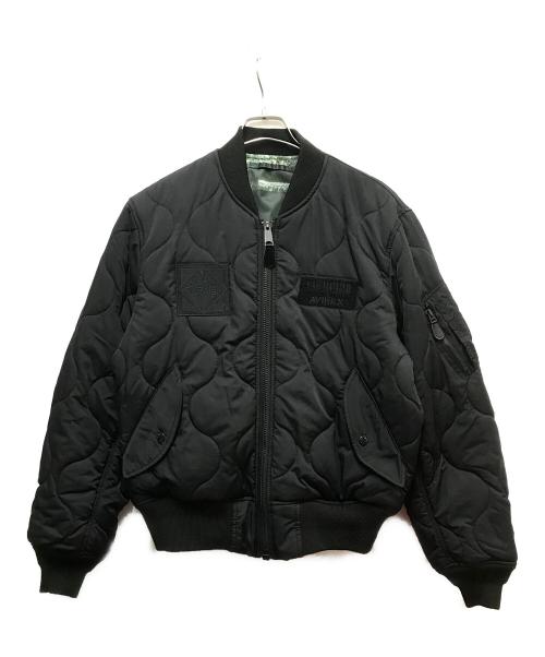 AVIREX（アヴィレックス）AVIREX (アヴィレックス) Final Fantasy (ファイナルファンタジー) QUILT MA-1 ”MIDGAR” ブラック サイズ:Lの古着・服飾アイテム