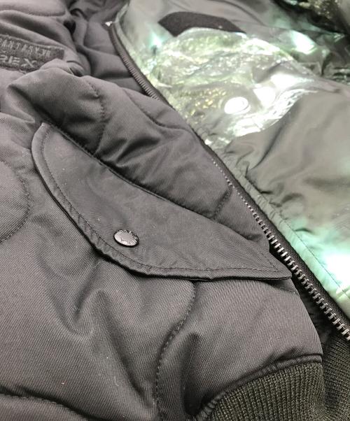 AVIREX（アヴィレックス）AVIREX (アヴィレックス) Final Fantasy (ファイナルファンタジー) QUILT MA-1 ”MIDGAR” ブラック サイズ:Lの古着・服飾アイテム