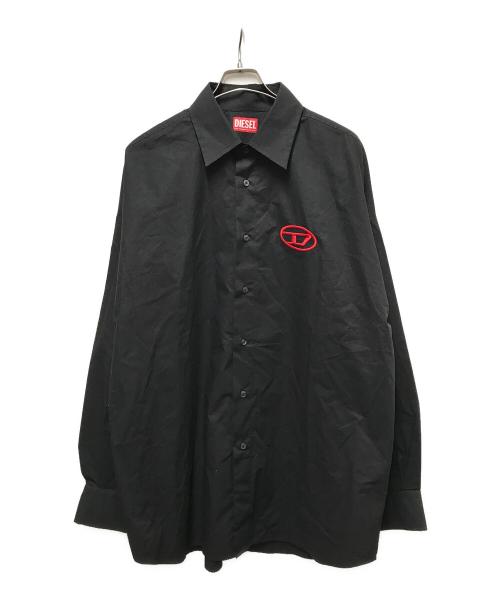 DIESEL（ディーゼル）DIESEL (ディーゼル) S-DOU-PLAIN オーバルDシャツ ブラック サイズ:５０の古着・服飾アイテム