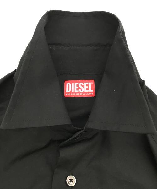 DIESEL（ディーゼル）DIESEL (ディーゼル) S-DOU-PLAIN オーバルDシャツ ブラック サイズ:５０の古着・服飾アイテム