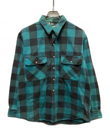 ST JOHN'S BAY（セントジョンズベイ）の古着「ヘビーネルシャツ」｜グリーン