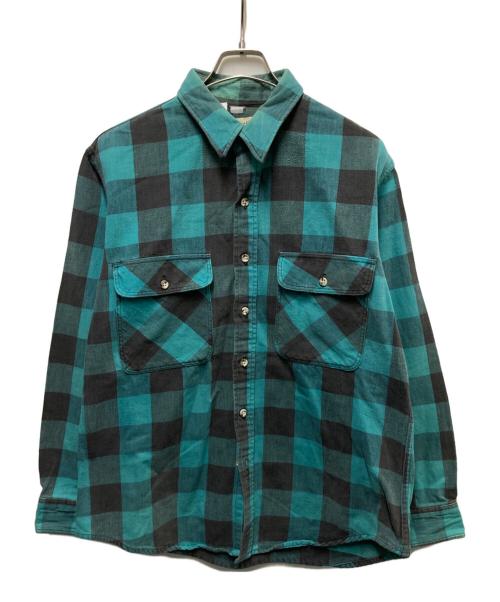 ST JOHN'S BAY（セントジョンズベイ）ST JOHN'S BAY (セントジョンズベイ) ヘビーネルシャツ グリーン サイズ:Lの古着・服飾アイテム