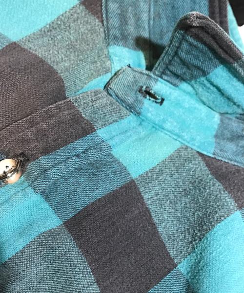 ST JOHN'S BAY（セントジョンズベイ）ST JOHN'S BAY (セントジョンズベイ) ヘビーネルシャツ グリーン サイズ:Lの古着・服飾アイテム