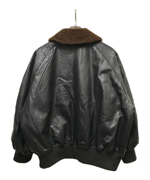 FREAK'S STORE（フリークスストア）FREAK'S STORE (フリークスストア) ボアカラーエコレザーブルゾン ブラック サイズ:freeの古着・服飾アイテム