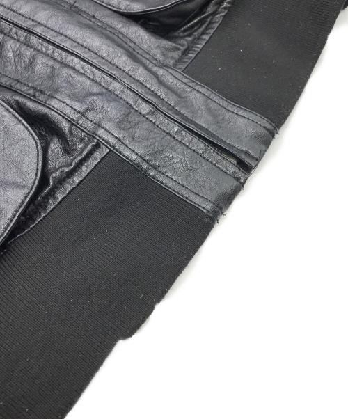 FREAK'S STORE（フリークスストア）FREAK'S STORE (フリークスストア) ボアカラーエコレザーブルゾン ブラック サイズ:freeの古着・服飾アイテム