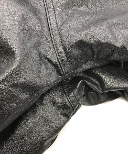 FREAK'S STORE（フリークスストア）FREAK'S STORE (フリークスストア) ボアカラーエコレザーブルゾン ブラック サイズ:freeの古着・服飾アイテム