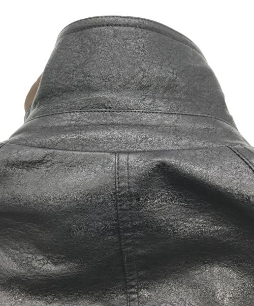 FREAK'S STORE（フリークスストア）FREAK'S STORE (フリークスストア) ボアカラーエコレザーブルゾン ブラック サイズ:freeの古着・服飾アイテム