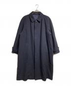 COMME des GARCONS HOMMEコムデギャルソン オム）の古着「ヘリンボーンステンカラーコート/Herringbone Balmacaan Coat」｜ネイビー