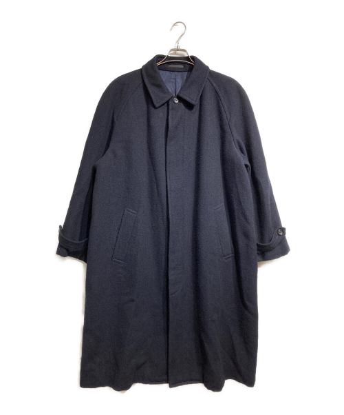 COMME des GARCONS HOMME（コムデギャルソン オム）COMME des GARCONS HOMME (コムデギャルソン オム) ヘリンボーンステンカラーコート/Herringbone Balmacaan Coat ネイビー サイズ:Mの古着・服飾アイテム