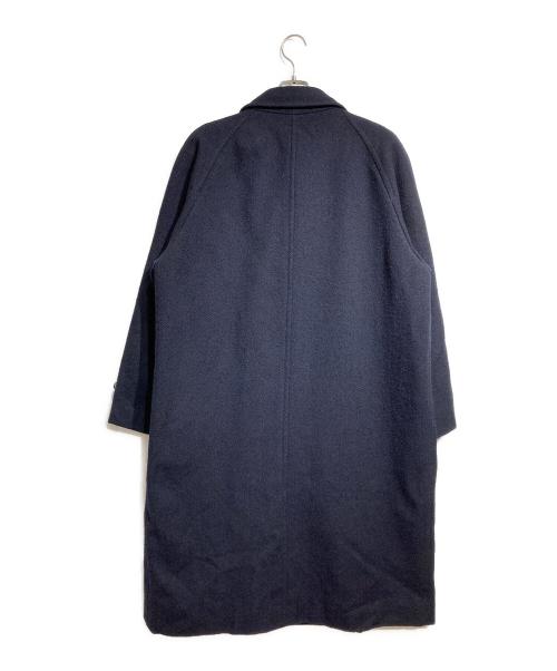 COMME des GARCONS HOMME（コムデギャルソン オム）COMME des GARCONS HOMME (コムデギャルソン オム) ヘリンボーンステンカラーコート/Herringbone Balmacaan Coat ネイビー サイズ:Mの古着・服飾アイテム