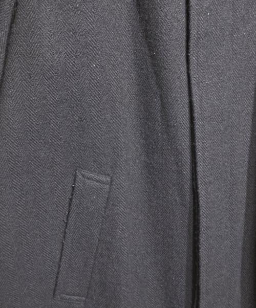 COMME des GARCONS HOMME（コムデギャルソン オム）COMME des GARCONS HOMME (コムデギャルソン オム) ヘリンボーンステンカラーコート/Herringbone Balmacaan Coat ネイビー サイズ:Mの古着・服飾アイテム