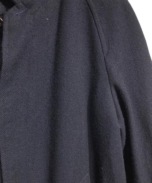 COMME des GARCONS HOMME（コムデギャルソン オム）COMME des GARCONS HOMME (コムデギャルソン オム) ヘリンボーンステンカラーコート/Herringbone Balmacaan Coat ネイビー サイズ:Mの古着・服飾アイテム