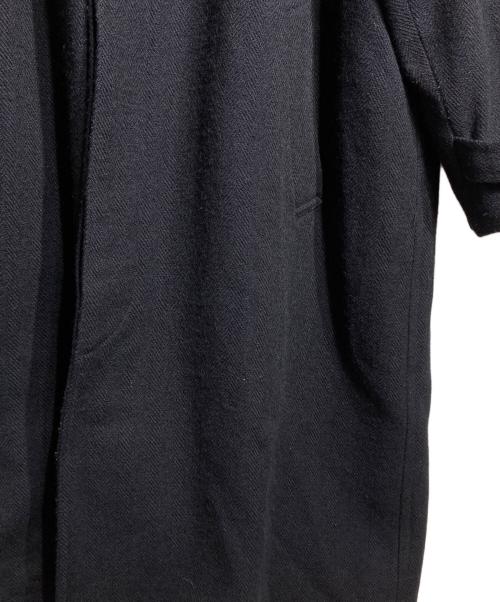 COMME des GARCONS HOMME（コムデギャルソン オム）COMME des GARCONS HOMME (コムデギャルソン オム) ヘリンボーンステンカラーコート/Herringbone Balmacaan Coat ネイビー サイズ:Mの古着・服飾アイテム