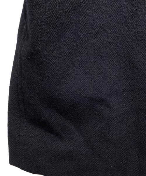 COMME des GARCONS HOMME（コムデギャルソン オム）COMME des GARCONS HOMME (コムデギャルソン オム) ヘリンボーンステンカラーコート/Herringbone Balmacaan Coat ネイビー サイズ:Mの古着・服飾アイテム