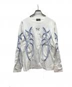 THUG CLUBサグ クラブ）の古着「TRIBAL TREE SLEEVE TEE」｜ホワイト