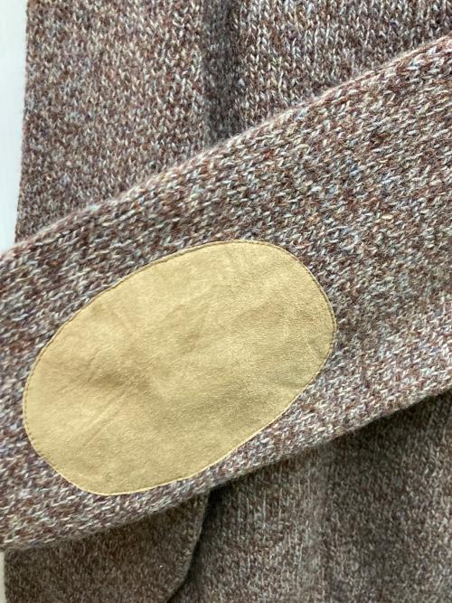 PENDLETON（ペンドルトン）PENDLETON (ペンドルトン) 70-80s エルボーパッチヘンリーネックニット ブラウン サイズ:Mの古着・服飾アイテム