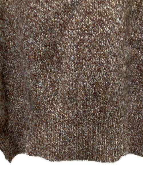 PENDLETON（ペンドルトン）PENDLETON (ペンドルトン) 70-80s エルボーパッチヘンリーネックニット ブラウン サイズ:Mの古着・服飾アイテム