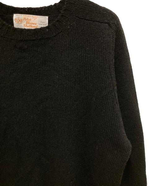 Peter Blance Shetland（ピーターブランス）Peter Blance Shetland (ピーターブランス) ウールニット ブラック サイズ:36の古着・服飾アイテム