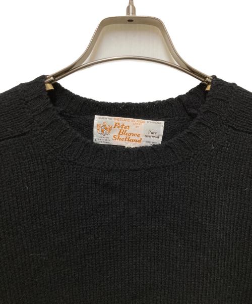 Peter Blance Shetland（ピーターブランス）Peter Blance Shetland (ピーターブランス) ウールニット ブラック サイズ:36の古着・服飾アイテム