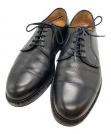 Jalan Sriwijaya×green label relaxing（ジャランスリウァヤ×グリーンレーベルリラクシング）の古着「キャップトゥ5ホールシューズ/5-eyelet cap-toe shoes」｜ブラック