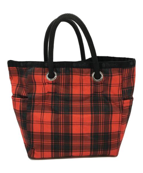 LeSportsac（レスポートサック）LeSportsac (レスポートサック) MEDIUM 2 WAY TOTE ブラック×レッドの古着・服飾アイテム