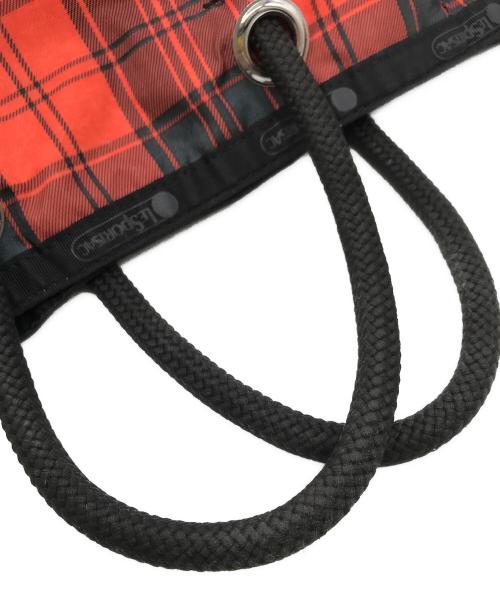 LeSportsac（レスポートサック）LeSportsac (レスポートサック) MEDIUM 2 WAY TOTE ブラック×レッドの古着・服飾アイテム