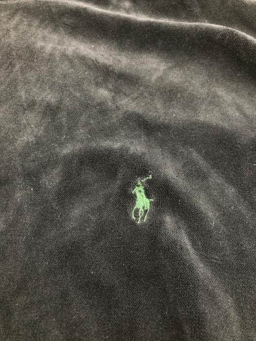 POLO RALPH LAUREN（ポロ・ラルフローレン）POLO RALPH LAUREN (ポロ・ラルフローレン) ベロアパーカー ブラック サイズ:XLの古着・服飾アイテム