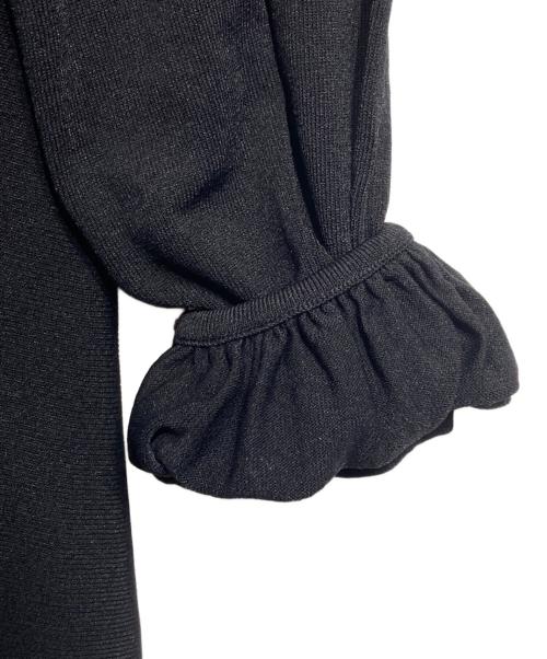 ANAYI（アナイ）ANAYI (アナイ) ニットタフタティアードワンピース/Knit and Taffeta Tiered Dress ブラック サイズ:36の古着・服飾アイテム