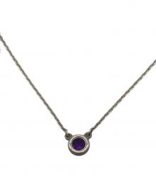 TIFFANY & Co.（ティファニー アンド コー）の古着「バイ ザ ヤード ネックレス」｜シルバー×パープル