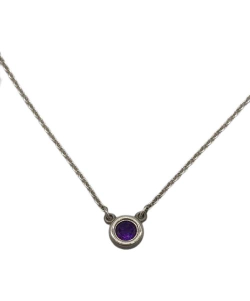 TIFFANY & Co.（ティファニー アンド コー）Tiffany & Co. (ティファニー アンド コー) バイ ザ ヤード ネックレス シルバー×パープルの古着・服飾アイテム