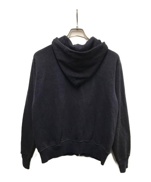 ArteX（アルテックス）ARTEX (アルテックス) フロッキープリントジップパーカー ネイビー サイズ:Ｍの古着・服飾アイテム