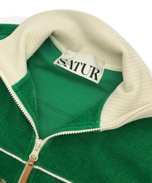 SATUR（セター）SATUR (セター) ハゼンベルベットショートトラックジャケット グリーン サイズ:-の古着・服飾アイテム