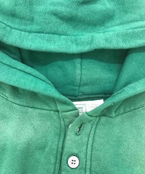 L.L.Bean（エルエルビーン）L.L.Bean (エルエルビーン) RUSSELL ATHLETIC (ラッセルアスレチック) 80s ヘンリーネックパーカー グリーン サイズ:Lの古着・服飾アイテム