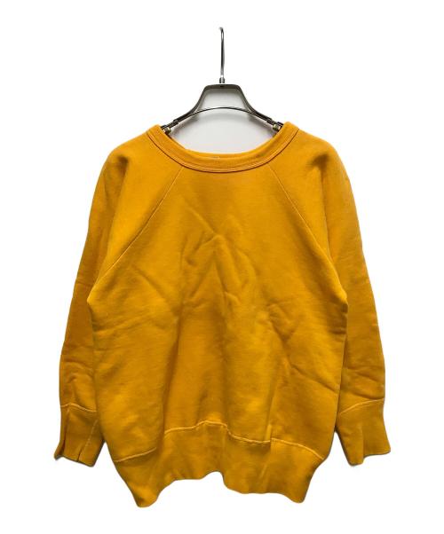 Hanes（ヘインズ）Hanes (ヘインズ) 50sラグランスウェット イエロー サイズ:SIZE M(身幅50cm/着丈53cm)の古着・服飾アイテム