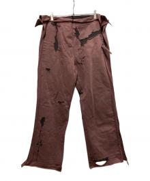 DIESEL（ディーゼル）の古着「P-MARTAINOFFクラッシュ加工パンツ」｜ピンク