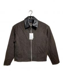 Adam et Rope（アダム エ ロペ）の古着「ネップツイード ライダースジャケット/Nep Tweed Biker Jacket」｜ブラウン