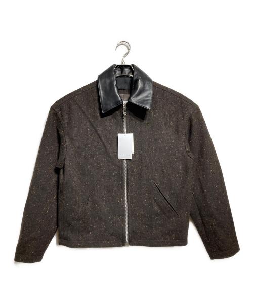Adam et Rope（アダム エ ロペ）Adam et Rope (アダム エ ロペ) ネップツイード ライダースジャケット/Nep Tweed Biker Jacket ブラウン サイズ:Mの古着・服飾アイテム