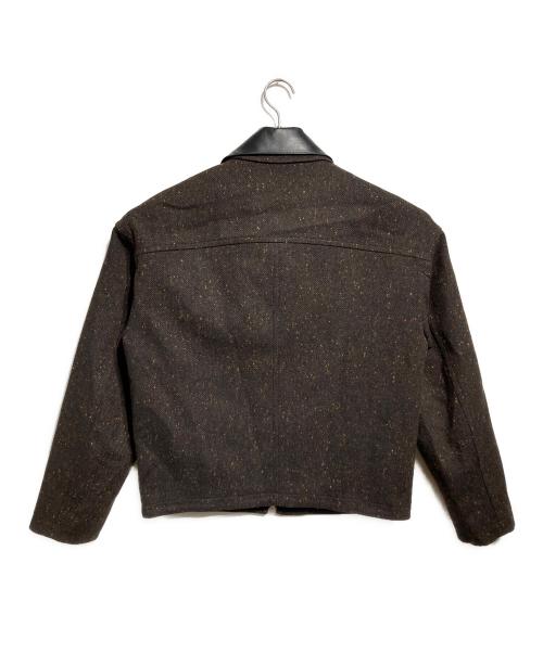 Adam et Rope（アダム エ ロペ）Adam et Rope (アダム エ ロペ) ネップツイード ライダースジャケット/Nep Tweed Biker Jacket ブラウン サイズ:Mの古着・服飾アイテム