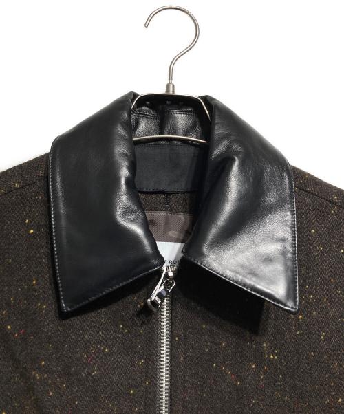 Adam et Rope（アダム エ ロペ）Adam et Rope (アダム エ ロペ) ネップツイード ライダースジャケット/Nep Tweed Biker Jacket ブラウン サイズ:Mの古着・服飾アイテム