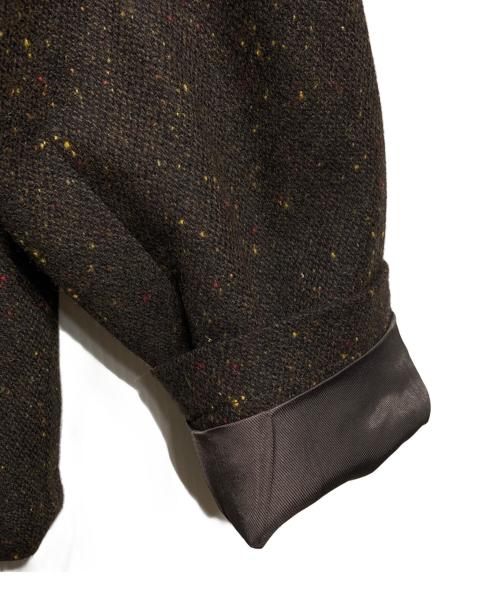Adam et Rope（アダム エ ロペ）Adam et Rope (アダム エ ロペ) ネップツイード ライダースジャケット/Nep Tweed Biker Jacket ブラウン サイズ:Mの古着・服飾アイテム