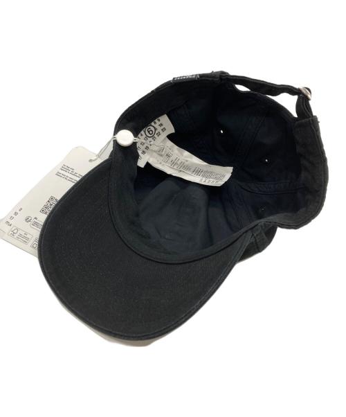 MM6 Maison Margiela（エムエムシックスメゾンマルジェラ）MM6 Maison Margiela (エムエムシックスメゾンマルジェラ) ベースボールキャップ/Baseball Cap ブラック サイズ:Ｍの古着・服飾アイテム