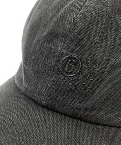 MM6 Maison Margiela（エムエムシックスメゾンマルジェラ）MM6 Maison Margiela (エムエムシックスメゾンマルジェラ) ベースボールキャップ/Baseball Cap ブラック サイズ:Ｍの古着・服飾アイテム