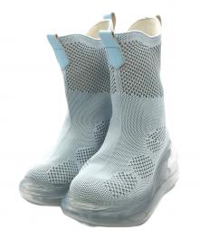Jenny Fax（ジェニーファックス）の古着「Western knit boots」｜スカイブルー