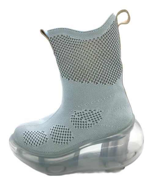 Jenny Fax（ジェニーファックス）Jenny Fax (ジェニーファックス) Western knit boots スカイブルー サイズ:US7　（２４ｃｍ）の古着・服飾アイテム