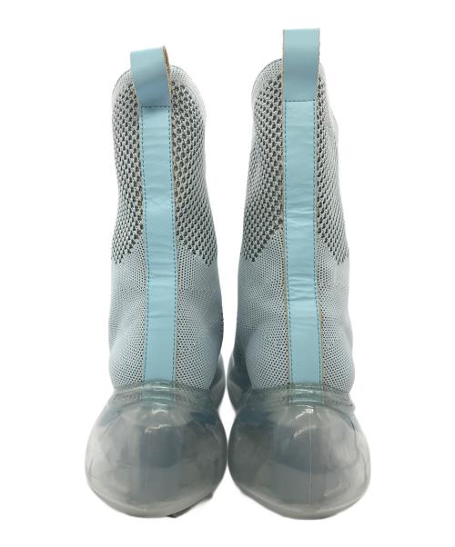 Jenny Fax（ジェニーファックス）Jenny Fax (ジェニーファックス) Western knit boots スカイブルー サイズ:US7　（２４ｃｍ）の古着・服飾アイテム