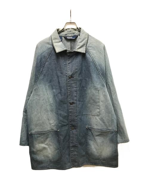 POLO RALPH LAUREN（ポロ・ラルフローレン）POLO RALPH LAUREN (ポロ・ラルフローレン) 90sデニムカバーオールジャケット インディゴ サイズ:SIZE XL(身幅67cm/着丈86cm)の古着・服飾アイテム