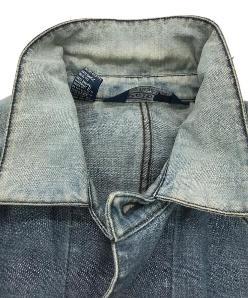 POLO RALPH LAUREN（ポロ・ラルフローレン）POLO RALPH LAUREN (ポロ・ラルフローレン) 90sデニムカバーオールジャケット インディゴ サイズ:SIZE XL(身幅67cm/着丈86cm)の古着・服飾アイテム