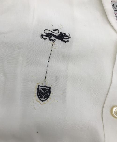 Palm Springs（パルム スプリングス）Palm Springs (パルム スプリングス) 60sレーヨンオープンカラーシャツ ホワイト サイズ:16-16 1/2の古着・服飾アイテム