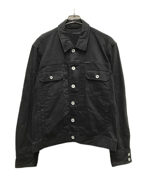 Calvin Klein Jeans（カルバンクラインジーンズ）Calvin Klein Jeans (カルバンクラインジーンズ) トラッカージャケット ブラック サイズ:XLの古着・服飾アイテム