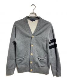 COMME des GARCONS HOMME（コムデギャルソン オム）の古着「ラインスリーブスウェットカーディガン/Striped sleeve sweat cardigan」｜グレー